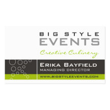business cards > big style  [lime : charcoal]
