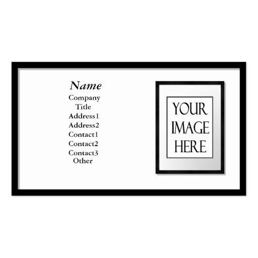 Business Cards - Black Picture Frame (white mat) (front side)