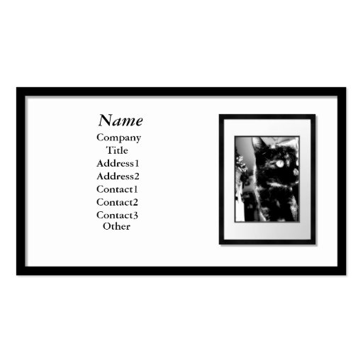 Business Cards - Black Picture Frame (white mat)