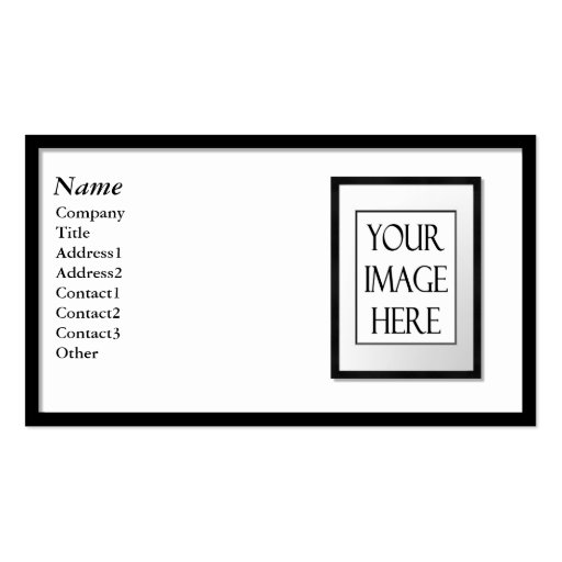 Business Cards Black Picture Frame (white mat)