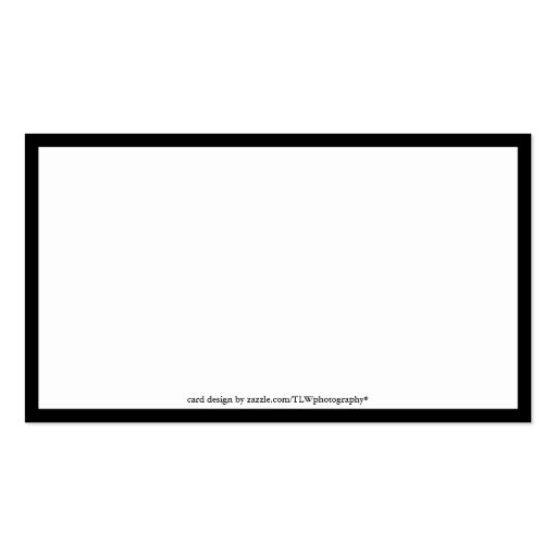 Business Cards - Black Picture Frame (white mat) (back side)