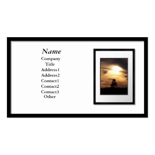 Business Cards - Black Picture Frame (white mat) (front side)