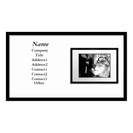 Business Cards Black Picture Frame (white mat)