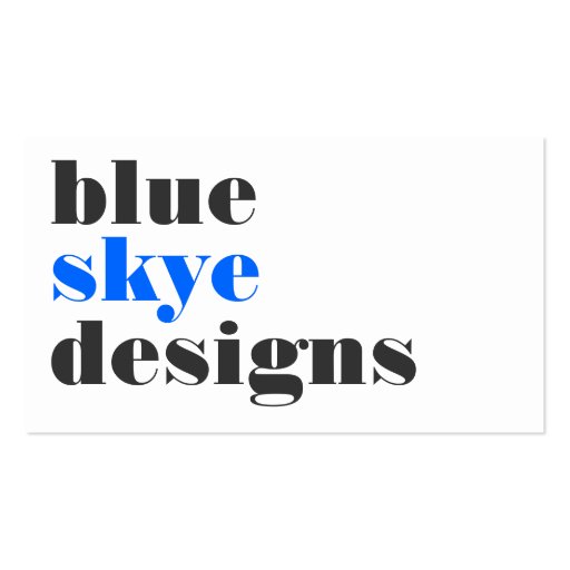 business cards > blue skye  [blue : charcoal] (front side)