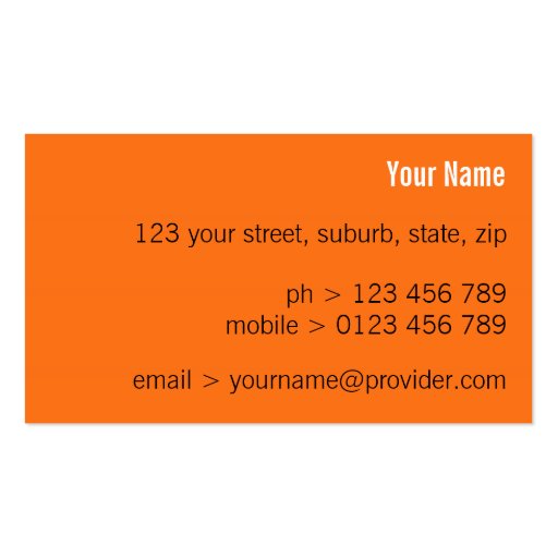 business cards > blue skye  [orange : charcoal] (back side)