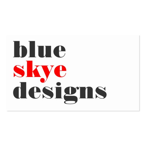 business cards > blue skye  [red : charcoal]