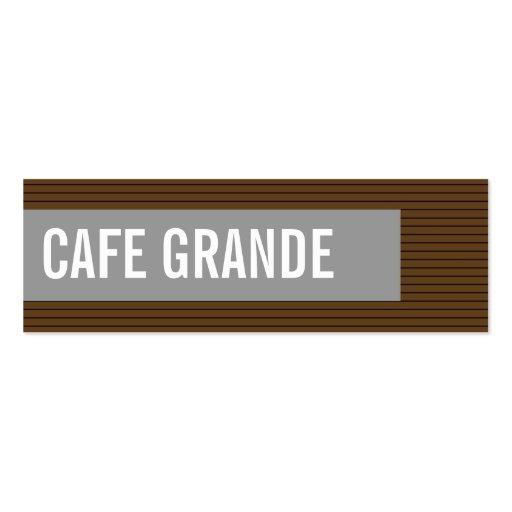 business cards > cafe grande [chocolate : grey] (front side)