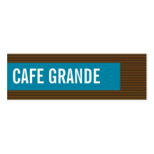 business cards > cafe grande [chocolate : teal]