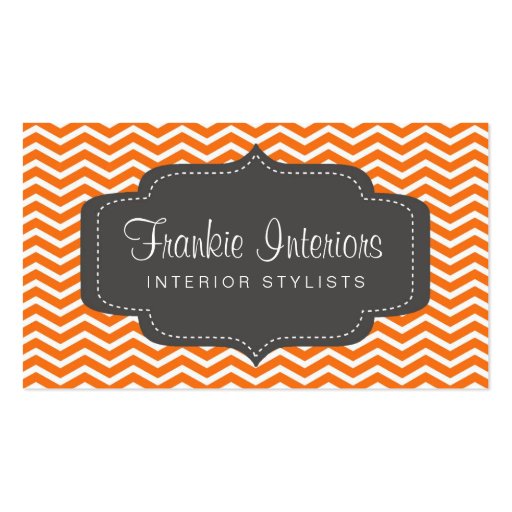 business cards > chevron2 [charcoal:orange] (front side)