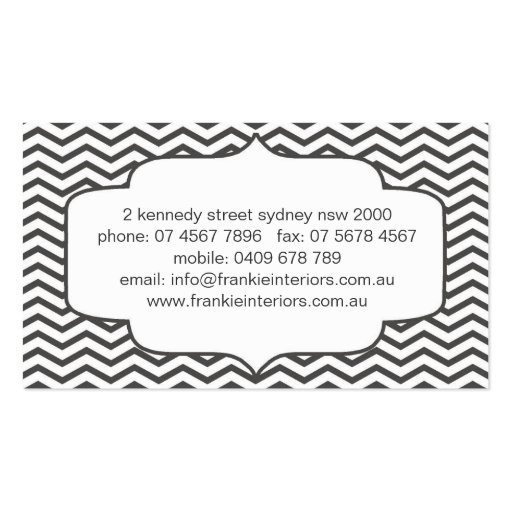 business cards > chevron2 [charcoal:pink] (back side)