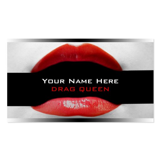 Business Cards Drag Queens Female Impersonators (front side)