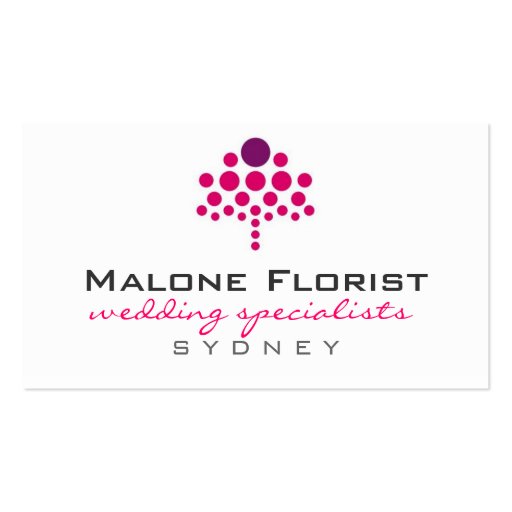 business cards > florist  [purple : pink] (front side)