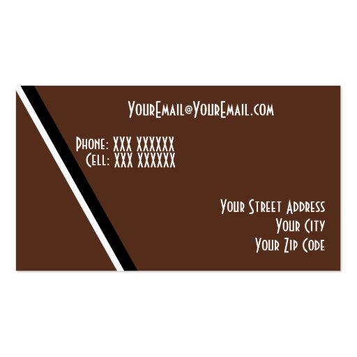 Business Cards Football / Rugby (back side)