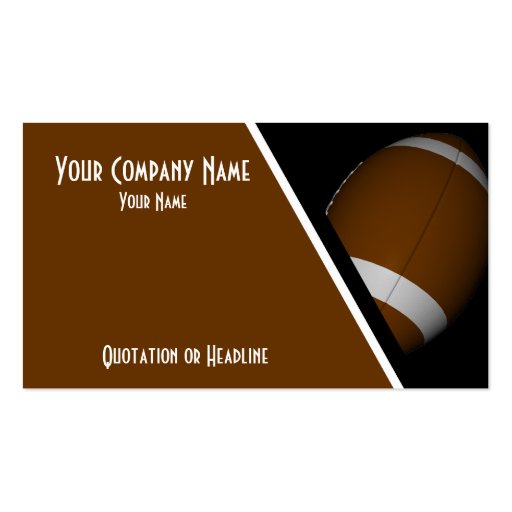 Business Cards Football / Rugby (front side)