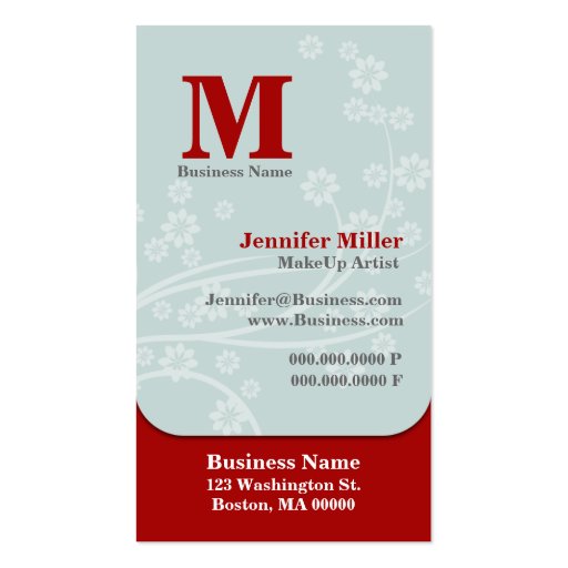 Business Cards For Beauty And Spa Salon (front side)