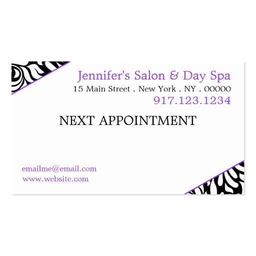 Business Cards For Beauty Salon | Esthetics School (back side)