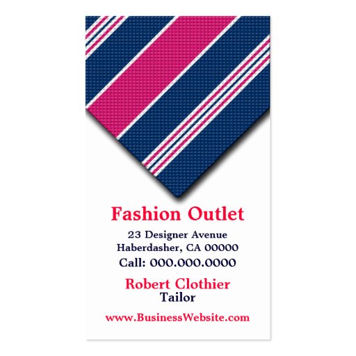 Business Cards For Clothier Mens Fashion