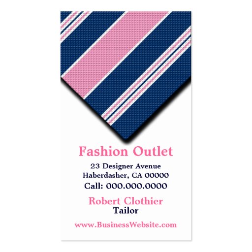 Business Cards For Clothier Menswear (front side)