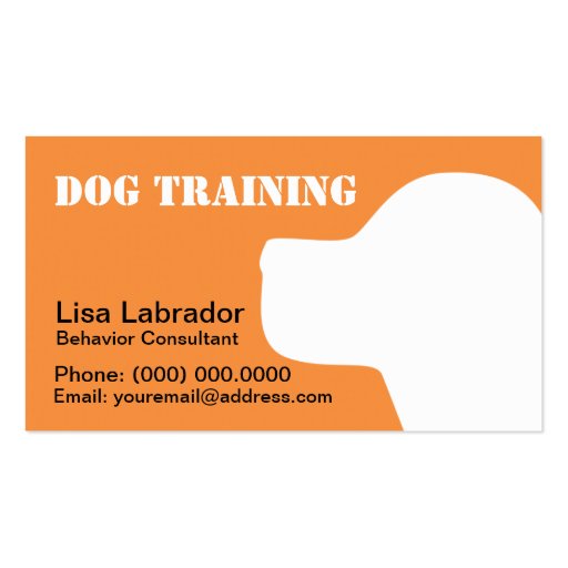 Business Cards For Dog Trainers (front side)