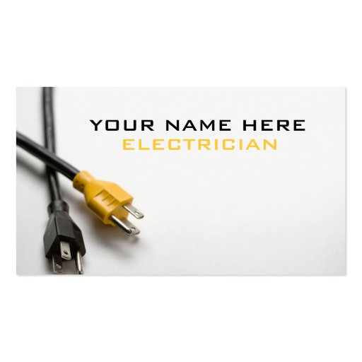 Business Cards For Electricians (front side)