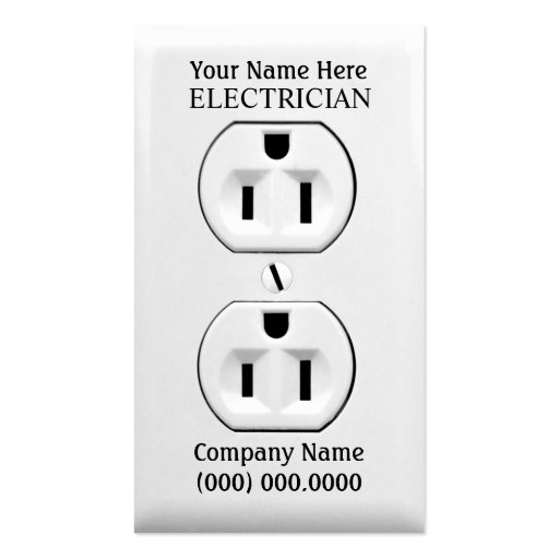 Business Cards For Electricians (front side)