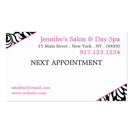 Business Cards For Hair Salon | Beauty School (back side)
