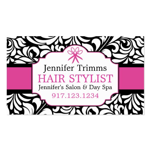 Business Cards For Hair Salon | Beauty School (front side)