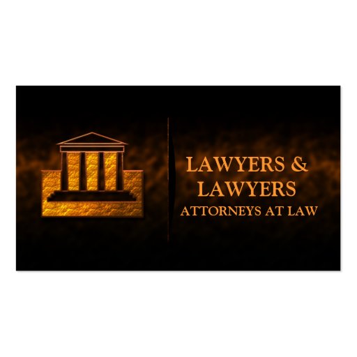 Business Cards For Law Office Attorneys (front side)