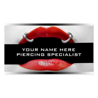 Business Cards For Lip Piercing | Body Piercing