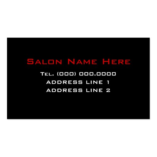 Business Cards For Make-Up Artists (back side)