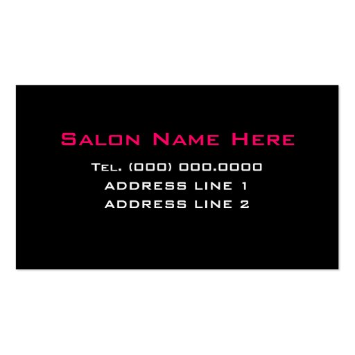 Business Cards For MakeUp Artists (back side)