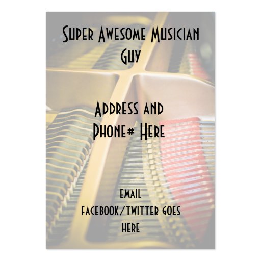 Business Cards for Musician (front side)