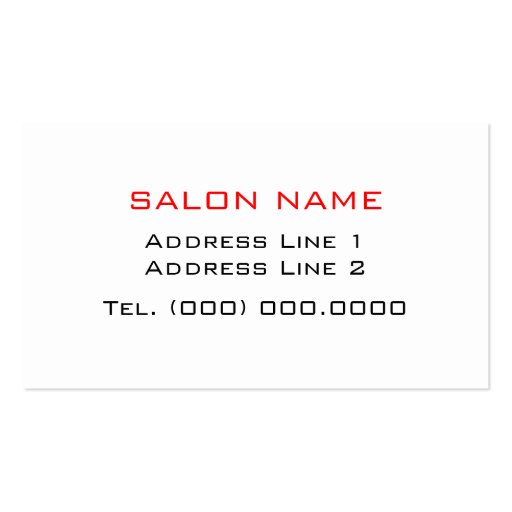 Business Cards For Nail Salons (back side)