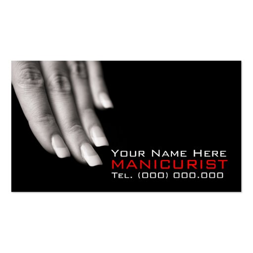 Business Cards For Nail Salons (front side)