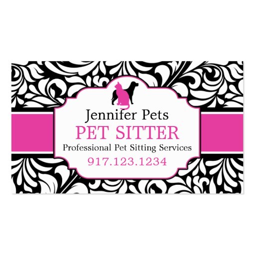 Business Cards For Pet Sitters | Dog Walkers (front side)