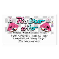 Business Cards for Retro Ho Cougar Floozies business cards
