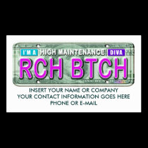 Business Cards for Rich Bitches business cards by BratInTheHat Business Cards for Rich Bitches business cards