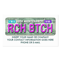 Business Cards for Rich Bitches business cards