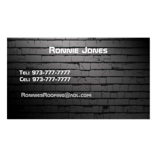 Business Cards for Roofers (back side)