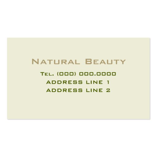 Business Cards For Spa And Salon (back side)