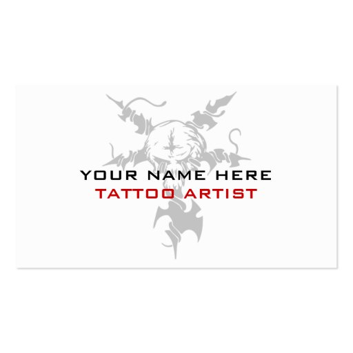 Business Cards For Tattoo Artists (front side)
