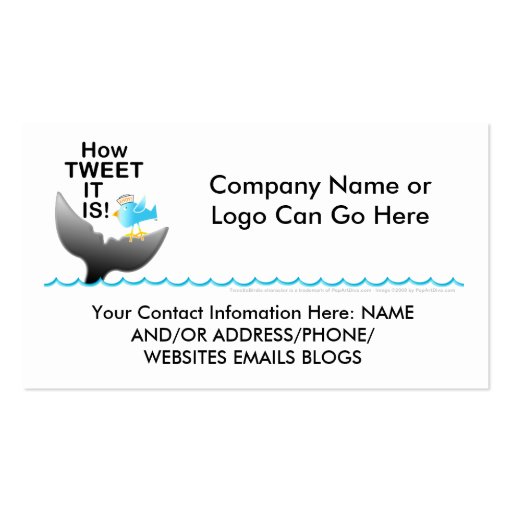 Business Cards - How TWEET It Is! (front side)