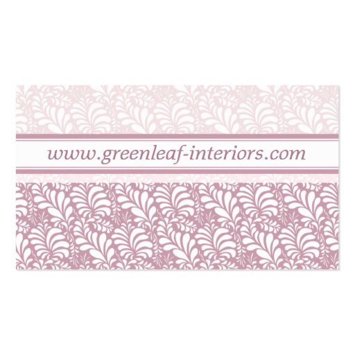 Business Cards Inspired by Arts & Crafts Movement (back side)