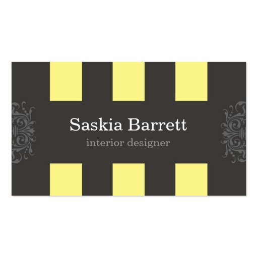 business cards > interior design [yellow] (front side)