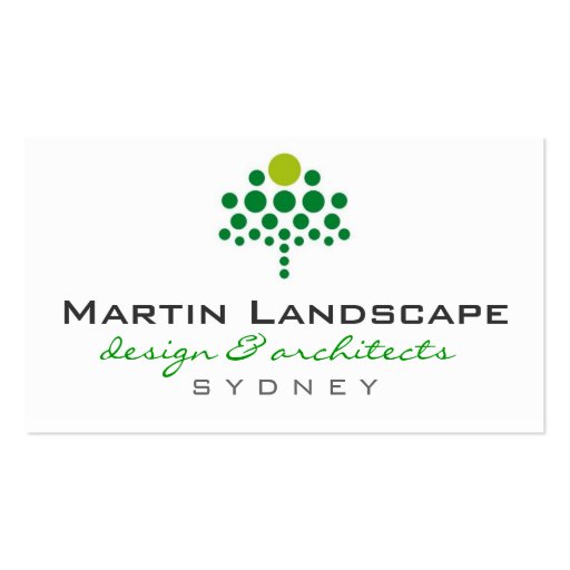 business cards > landscaper  [green : lime] (front side)