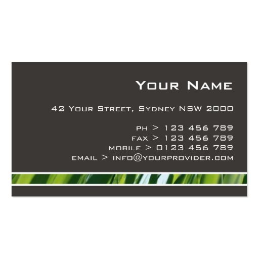 business cards > lawnmowing  [lime : charcoal] (back side)