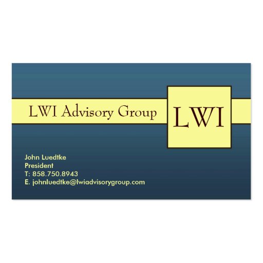 Business Cards - LWI Custom Order (front side)