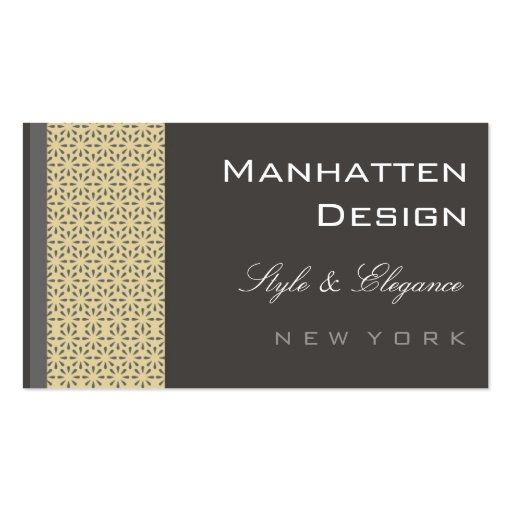 business cards > manhatten [charcoal] (front side)