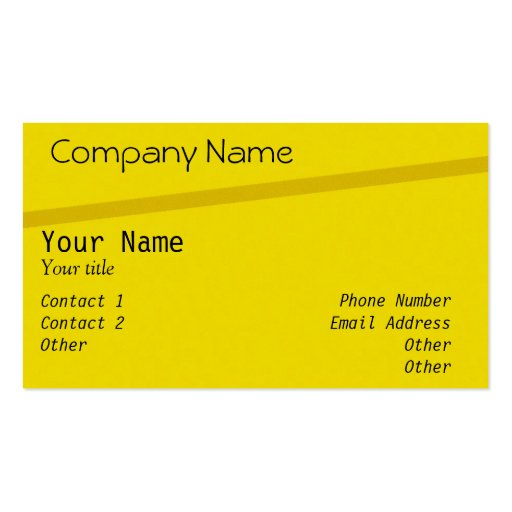 Business Cards Modern Yellow Templates Company (front side)