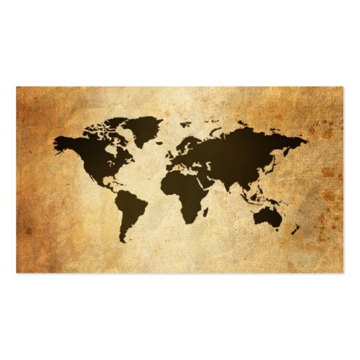 Business Cards Old Map Globe